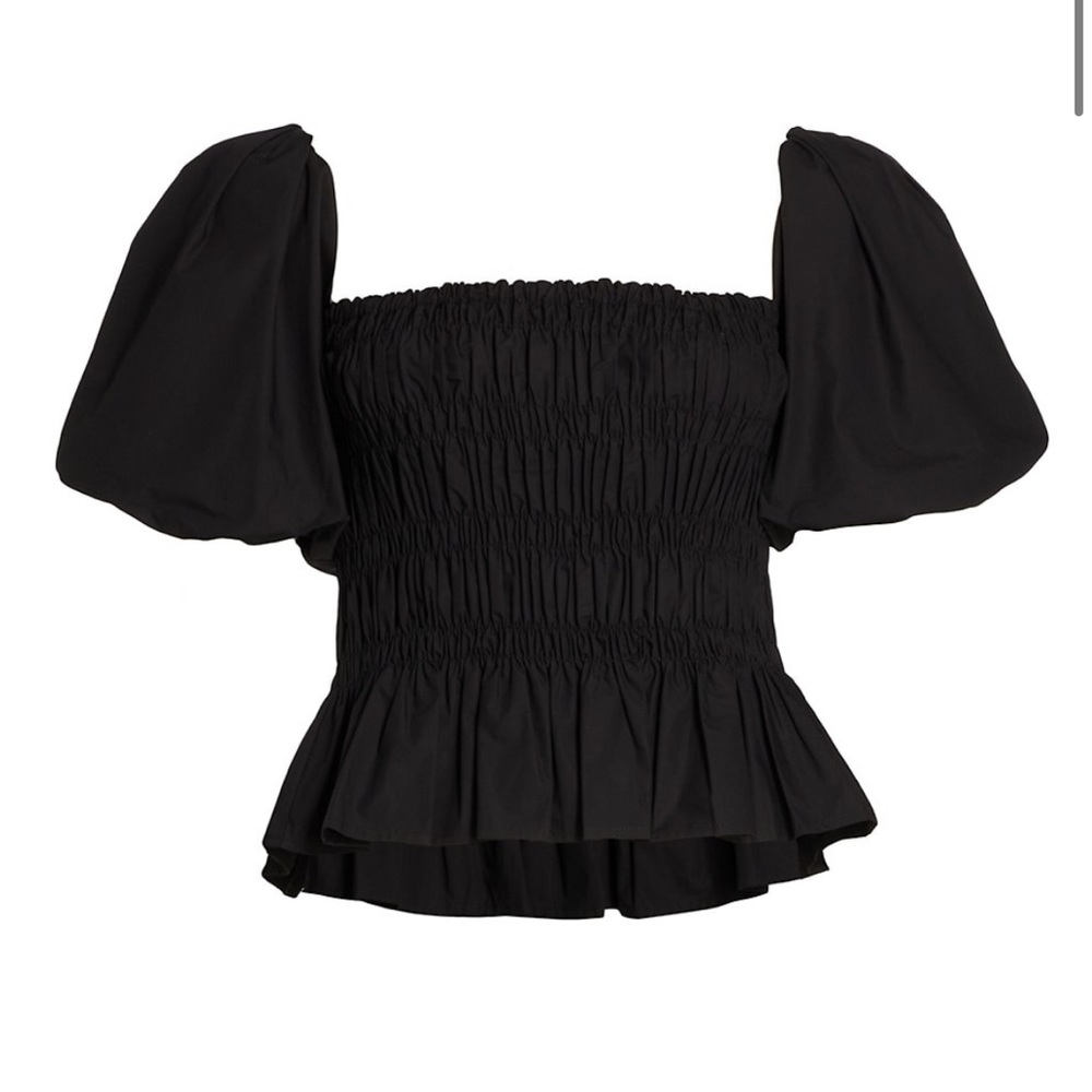 ASTR The Label Black Puff Sleeve Top